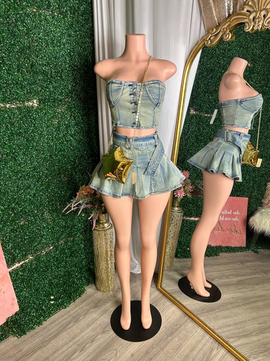 Ahna Denim Mini Skirt